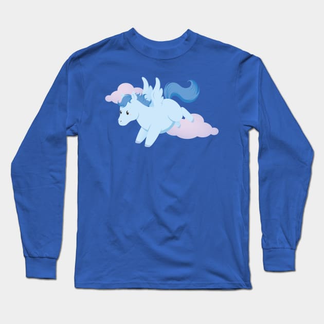 Kawaii fantasy animals - Pegasus Long Sleeve T-Shirt by SilveryDreams